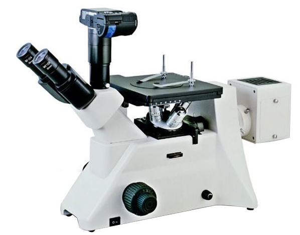 La cabeza de Trinocular invirtió el microscopio metalúrgico con el interfaz de la cámara digital